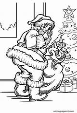 Santa Claus Coloring Pages  For Kids And Adults sketch template