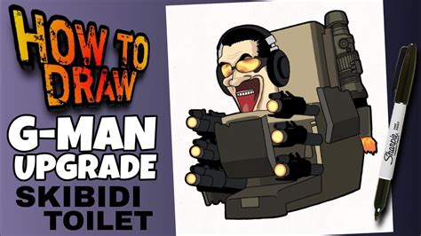 HOW TO DRAW G-MAN UPGRADE FROM SKIBIDI TOILET | STEP BY STEP | como ...