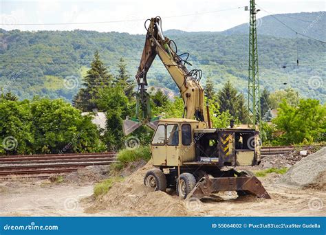 Old Dozer stock photo. Image of industrial, blackhoe - 55064002