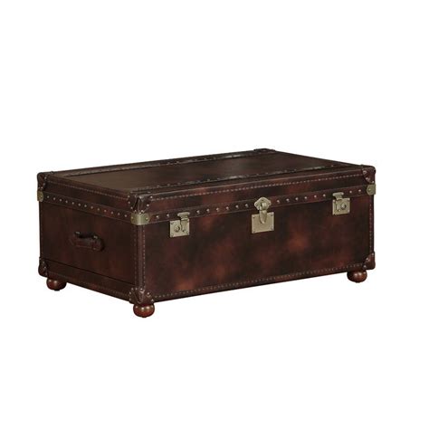 Cainsville Coffee Table | Cool coffee tables, Vintage steamer trunk, Leather