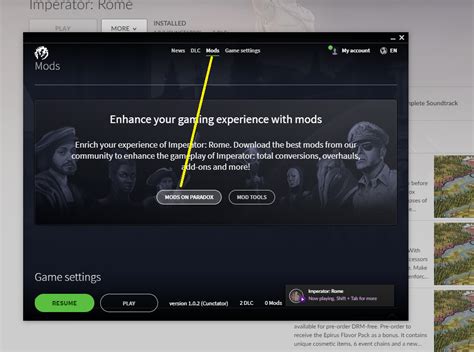 Windows 10 - Paradox Rome mods: how to get them working on Gog ...