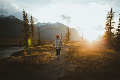 A Person Walking During Sunset · Free Stock Photo