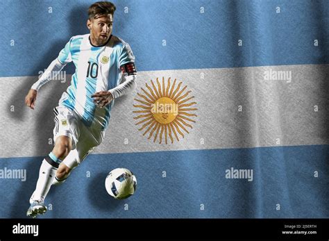 Lionel Messi and the flag of Argentina Stock Photo - Alamy