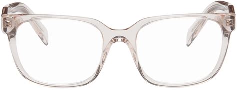 Prada Eyewear Pink Rectangular Glasses Prada