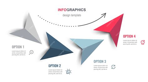 Premium Vector | Infographic design with arrows and 4 options or steps ...