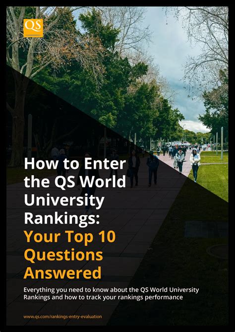 How to Enter the QS World University Rankings: Your Top 10 Questions ...