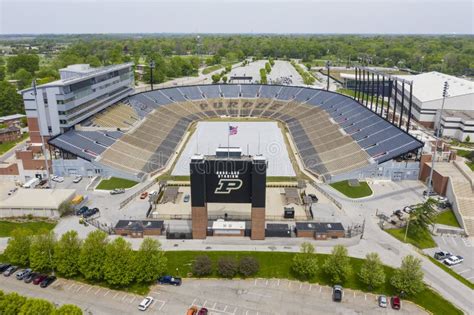 Aerial Views of Ross-Ade Stadium on the Campus of Purdue University ...