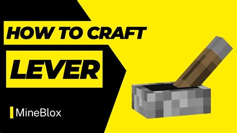 How to Craft a Lever in Minecraft - YouTube