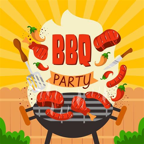 Backyard BBQ Party Background 2347664 Vector Art at Vecteezy