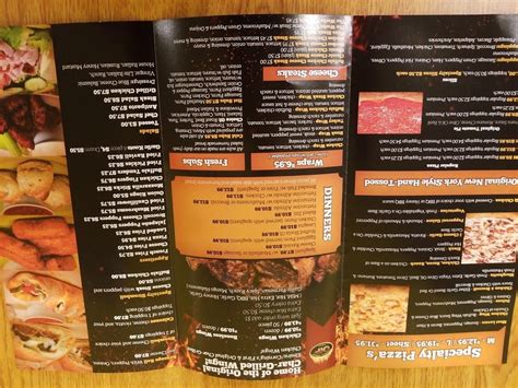 Menu at OIP restaurant, Elmira Heights