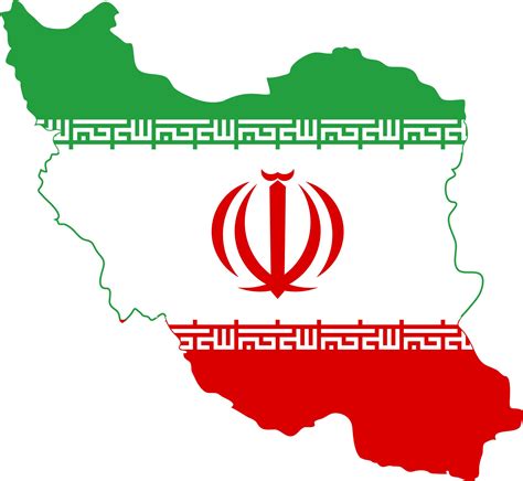 Free Images - flag iran in map