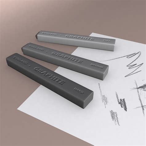 3D graphite sticks model - TurboSquid 1200714