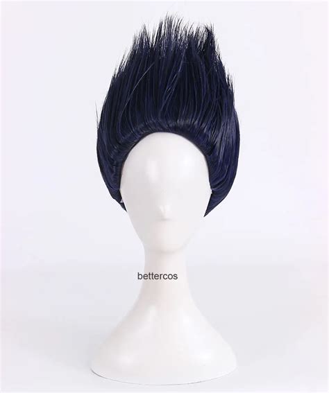 Kisame Hoshigaki Cosplay Wig Short Dark Blue Heat Resistant Synthetic ...