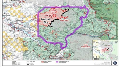 Bedrock Fire containment efforts boosted by favorable weather conditions, smoke continues to ...