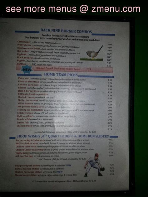 Menu at Jabbers Bar & Grill, Cocoa