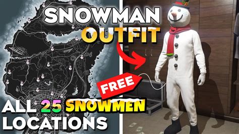 GTA 5 Online All 25 Snowmen Locations with Map (How to Unlock RARE ...