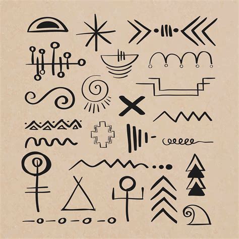 Doodle bohemian symbol vector hand drawn illustration | free image by rawpixel.com / sasi Tribal ...