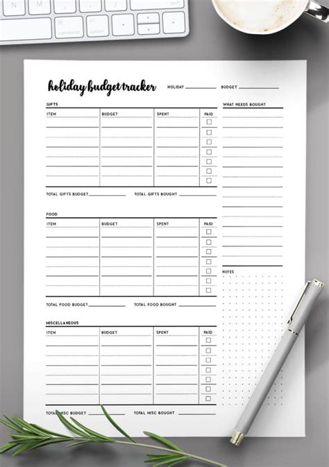 FREE Printable Holiday Budget Planner - World of Printables