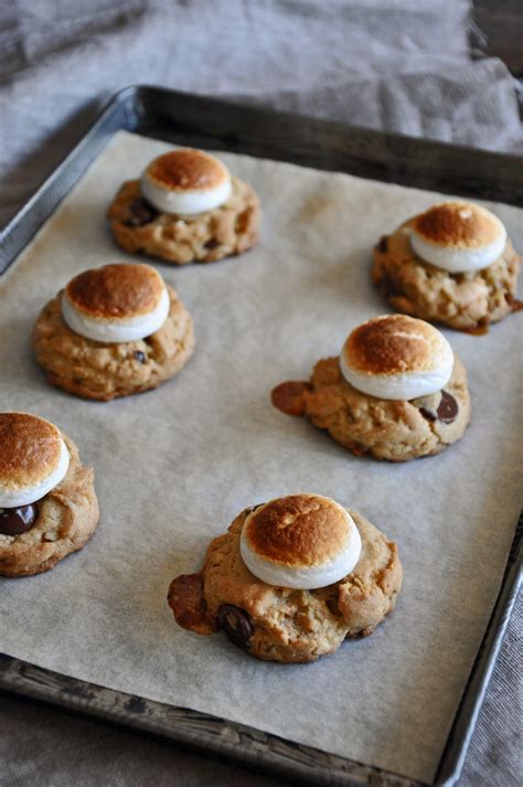 Chewy Cornflake Chocolate Chip Cookies with Toasted Marshmallows