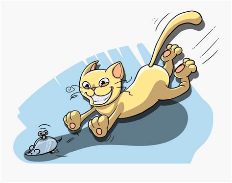 Cats Clipart Mouse - Clipart Cat Chasing Mouse , Free Transparent ...