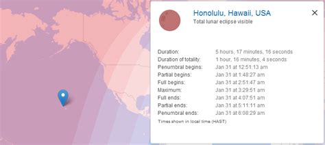 First Blue Moon Total Lunar Eclipse on 31 January 2018