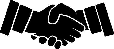 Hands Shaking - Silhouette Handshake Clip Art - Png Download - Full ...