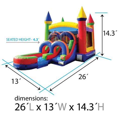 Kids Modern Rainbow Slide Bounce House Combo - Hire in Atlanta, Austell ...