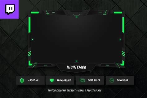 Twitch Facecam Overlay V12, Modelos gráficos - Envato Elements