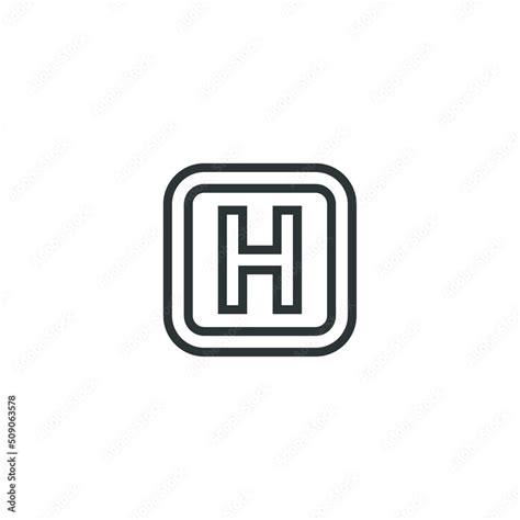 Vector sign of the Helipad symbol is isolated on a white background ...