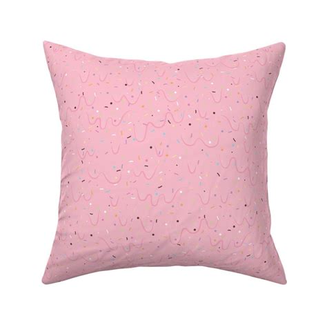 Melting Ice Cream with Sprinkles - Pink Fabric | Spoonflower