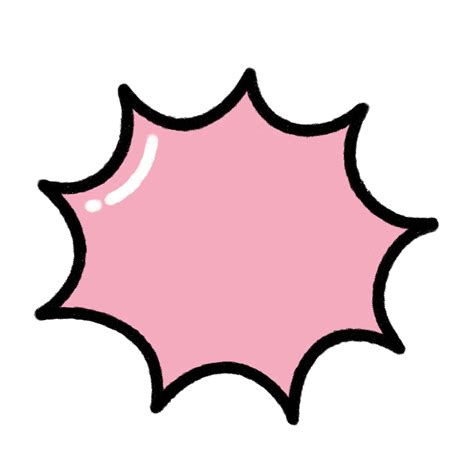 Pink comic speech bubble 18801732 PNG