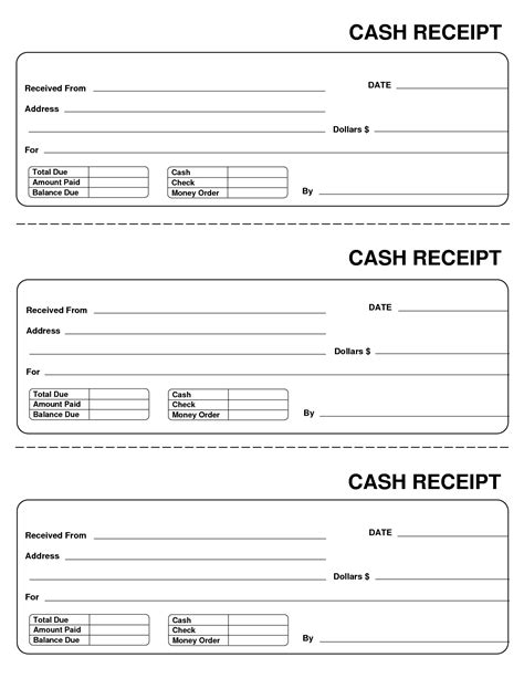 Printable Receipt Template – printable receipt template