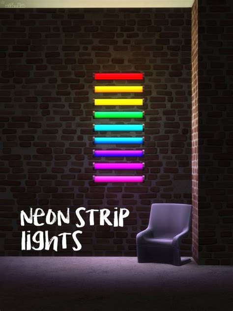 NEON STRIP LIGHTS at Picture Amoebae » Sims 4 Updates