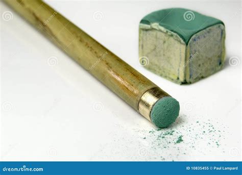 Snooker cue and chalk stock image. Image of leisure, chalk - 10835455