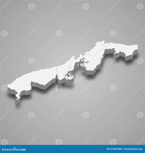 3d Isometric Map of Colon is a Province of Panama Stock Vector - Illustration of province, plan ...