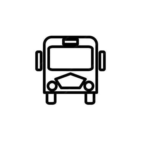 Premium Vector | Bus school line art design vector