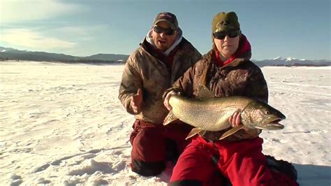 Fishing Video. Ice Fishing for Huge Lake Trout in Granby, CO Part 1 of 2 - YouTube