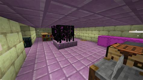 gave my Enderman farm some End aesthetic : r/Minecraft