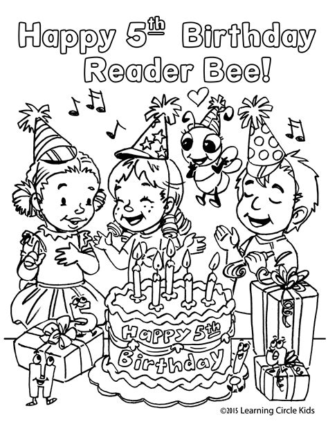 Birthday Party Coloring Pages Printable Coloring Pages