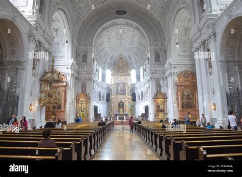 interior of St. Michael Church, Munich, Germany Stock Photo - Alamy