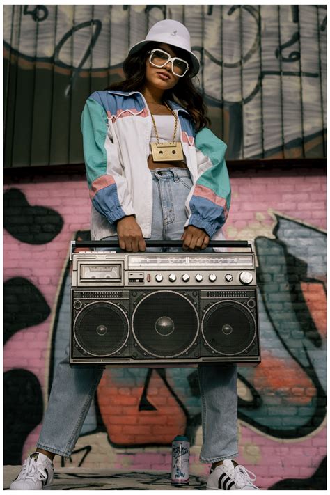 #90s #outfit #hip #hop #old #school Retro Old School Hip Hop photo shoot with model Yary Vega ...