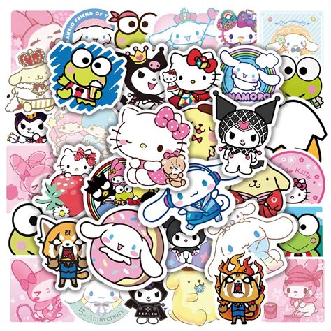 Buy 100pcs Kawaii Sanrio Stickers | Hello Kitty Stickers and Friends, My Melody and Kuromi ...