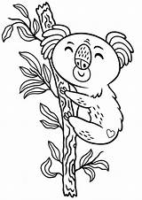 Koala Koalas Getcolorings Supersimple Sketch Coloring Page sketch template