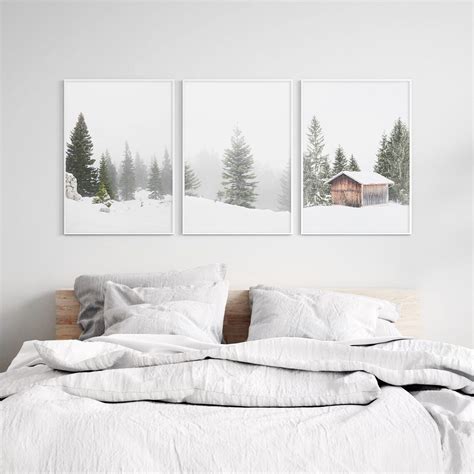 Winter Prints Set of 3 Snowy Landscape Photography Digital - Etsy