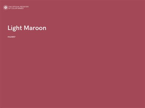 Light Maroon color - #A24857 - The Official Register of Color Names