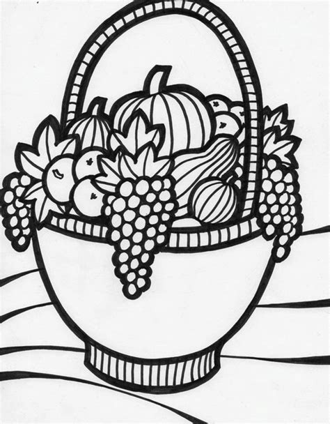 Fruit Basket Coloring Pages at GetColorings.com | Free printable colorings pages to print and color