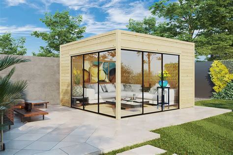 Modern Garden Room OliviaALU 44mm 3.8x3.8m Summerhouse24