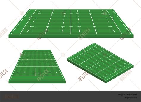 Rugby Field Markings Vector & Photo (Free Trial) | Bigstock