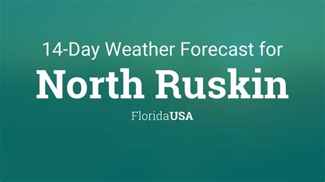 North Ruskin, Florida, USA 14 day weather forecast