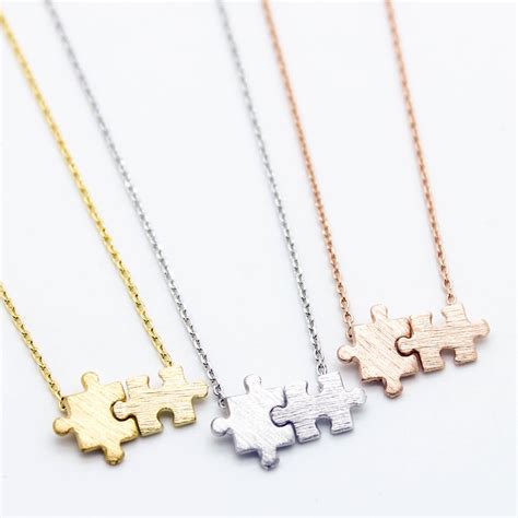 Puzzle pieces necklace - Imsmistyle